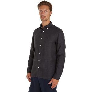 Tommy Hilfiger Casual overhemden voor heren, Zwart, XL