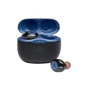 JBL True Wireless Tune 125 TWS In-Ear Bluetooth-Kopfhörer in Blau – Kabellose Ohrhörer mit integriertem Mikrofon – Musik Streaming bis zu 8 Stunden mit nur einer Akku-Ladung – Inkl. Ladecase