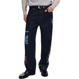 Desigual Jeans  donkerblauw / rood / wit