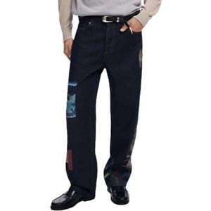 Desigual Jeans  donkerblauw / rood / wit