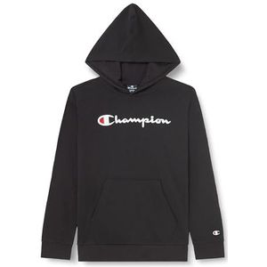 Champion Legacy Icons B-Ultralight Spring Terry Sweatshirt met capuchon voor kinderen en jongens, Zwart, 9-10 jaar