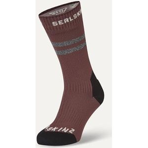 SEALSKINZ Runton waterdichte halflange sok voor koud weer met hydrostop | Burgandy | Large, Bourgondy, Large
