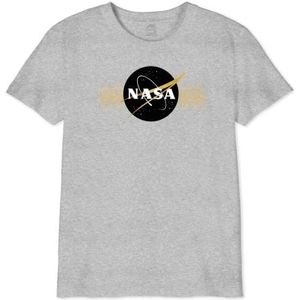 Nasa Uniseks T-shirt voor kinderen, Grijs Melange, 8 Jaar