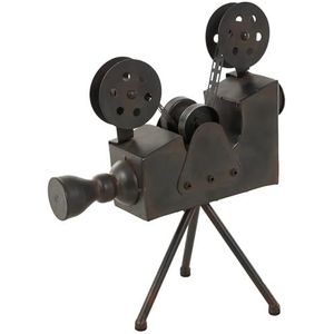 Deco 79 Metalen Antiq Camera H, W-13024, ijzer, filmprojector op statief standaard, 12"" x 7"" x 15\