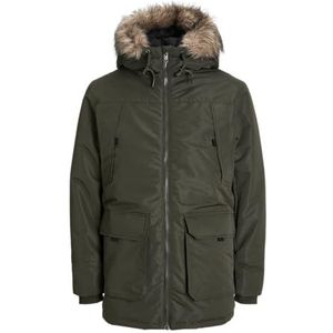 JACK & JONES Jjeconstruct Faux Fur Sn Parka voor heren, roze., S