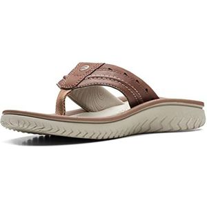 Clarks Wesley Post Teenslippers voor heren, Tan Synthetisch, 42 EU