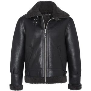 Schott NYC Leren herenjas, zwart/grijs., L