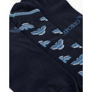 EMPORIO ARMANI Heren 3-Pack Sokken Inside, Armani Blauw/Armani B, One Size, Armani Blauw/Armani B, Eén maat