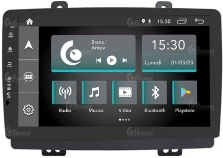 JFSound - DR F35 - Autostereo - Zwart - 9 inch - Android GPS Bluetooth WiFi DAB Touchscreen Carplay Android Auto