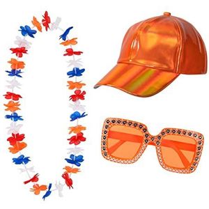 Boland - Holland fan set, Hawaïketting, partybril, muts, Nederland, WK