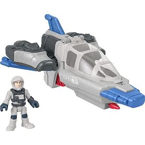 Mattel Fisher-Price Imaginext HGT32 Hyperspeed Explorer ruimteschip en figuur Buzz de bliksem, beweegbare vleugels, speelgoed voor kinderen, om te verzamelen, vanaf 3 jaar