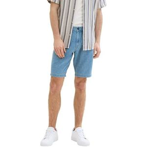 TOM TAILOR Heren bermuda jeans shorts, 10112 - Clean Light Stone Blue Denim, 36