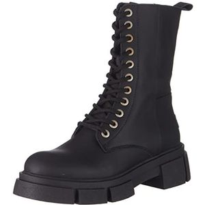Shabbies Amsterdam Dames SHS1256 Lace Up Rubber Rized Leather Enkellaars, 1000, 37 EU
