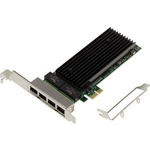 KALEA-INFORMATIQUE PCIe 2.0 x1 4-poorts RJ45 Quad GIGABIT ethernet netwerkcontroller kaart met Intel 82576 chipset. Beugels met laag en hoog profiel
