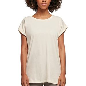 Build Your Brand Dames T-shirt Ladies Extended Shoulder Tee, bovenstuk voor vrouwen met overgesneden schouders verkrijgbaar in vele kleuren, maten XS - 5XL, witzand., M