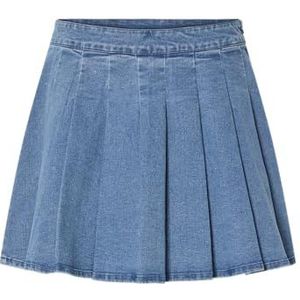 PIECES Pcsilje Mw Plissé minirok voor dames, blauw (light blue denim), L