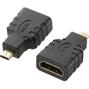 SpeaKa Professional SP-7870184 HDMI Adapter [1x HDMI-stekker D micro - 1x HDMI-bus] Zwart Vergulde steekcontacten, Audi