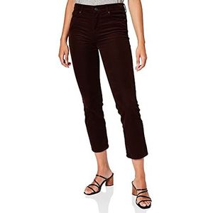 7 For All Mankind Dames The Straight Crop Corduroy Coffee Broek, bruin, 31W x 30L