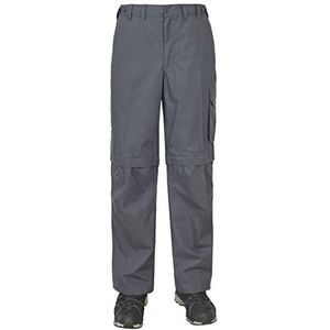Trespass Mallik, Graphite, XL, waterafstotende broek met UV-bescherming en afneembare broekspijpen voor heren, X-Large, grijs