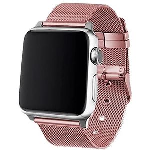 Cool armband voor Apple Watch Series 1 / 2 / 3 / 4 / 5 / 6 / 7 / SE (42 / 44 / 45 mm), metaal, roze