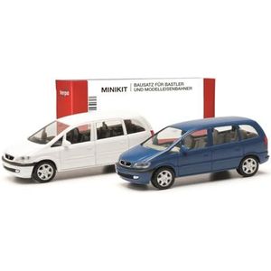 Herpa Modelbouwset Opel Zafira Miniatuurset, schaal 1:87, verzamelstuk, kit voor modelbouw, kunststof, 2 stuks