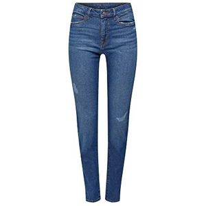 ESPRIT Stretch jeans in destroyed-look, Blue Medium Washed., 30W x 32L