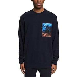 ESPRIT Collection Heren 022EO2J301 Sweatshirt, 400/NAVY, standaard