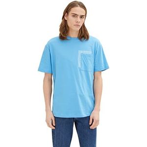 TOM TAILOR Denim Uomini T-shirt 1035589, 18395 - Rainy Sky Blue, M