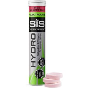 SIS Science in Sport GO Hydro Tabletten Roze grapefruit, suikervrij, vegan, glutenvrij, 20 tabletten Ã  4,3 g - bruistabletten voor hydratatie met elektrolyten en natrium 20 x 4,3g