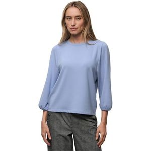 Street One Dames Jacquard shirt in Blauw, in size: 34