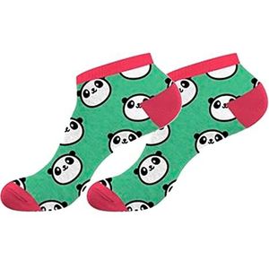 39-42 1 paar Crazy Socks dames sokken ""Panda"", Meerkleurig