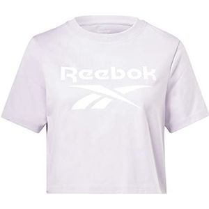 Reebok Dames Identity Crop T-Shirt, Blauw, 2XL, Blauw, XS