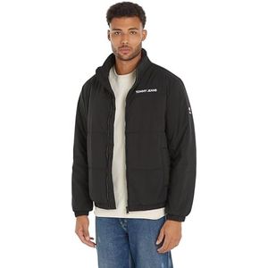 Tommy Jeans TJM ESSENTIAL GEQUILTED JAS EXT Puffer Jacket voor heren, zwart, 3XL, Zwart, 3XL grote maten