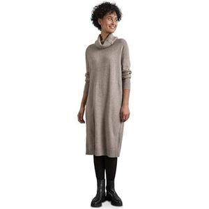 STREET ONE Fijn gebreide jurk met knopen, Mocha Beige Mel., 34