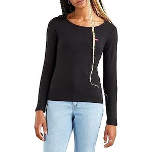 Levi's Long-Sleeve 2-Pack Tee T-shirt Vrouwen, Mineral Black/Mineral Black, XXS