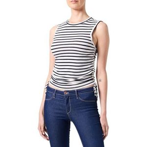 VMHOLLY SL TOP JRS SPE Short, Silver Lining/Stripes: navy blazer, S