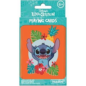 Paladone PP10961LS Lilo & Stitch speelkaartenset, 54 stuks, met metalen opbergdoos, officieel gelicentieerd Disney-pakket