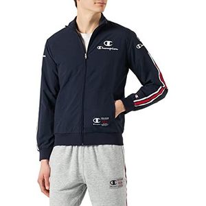 Champion Legacy Division 1 Cinckle Nylon Full-Zip Sweatshirt, Marineblauw, L voor heren
