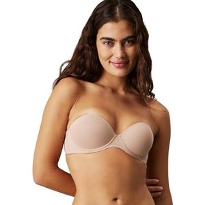 Calvin Klein - Strapless Push Up Beha - Beige - 70D