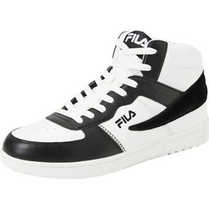 FILA Noclaf Mid Sneakers voor heren, wit zwart, 47 EU Breed