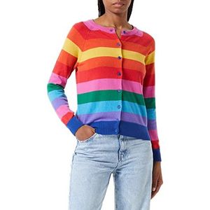 United Colors of Benetton Coreana tricot M/L 1035E5600 gebreide trui Cardigan, meerkleurig gestreept 931, L dames