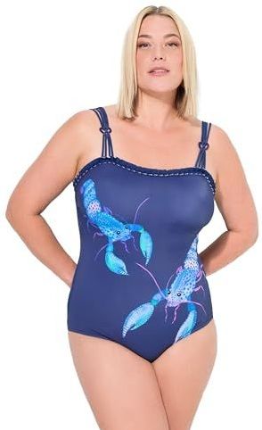 Ulla Popken Badpak  indigo / cyaan blauw / donkerblauw