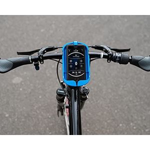 SMINNO® CESAcruise S Universele smartphonehouder voor volwassenen, uniseks, handsfree, fiets, e-bike, scooter, cockpit met app, blauw