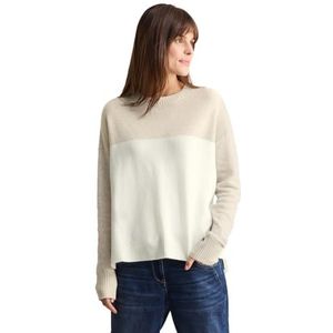 Cecil - Gebreide Trui - Desert Beige Melange - Met Colourblocking