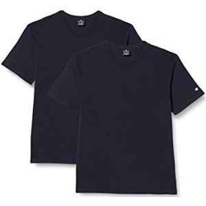Champion Legacy American Classics C-Logo S/S Pack T-shirt, marineblauw, S (2 stuks) voor heren