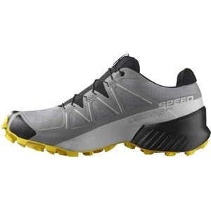 Salomon SPEEDCROSS GORE-TEX heren Hiking Shoe,Sharkskin / Black / Lemon,41 1/3 EU