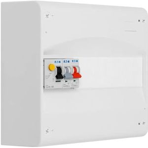 EATON - 1 rij afbeelding, 1 scheidingsschakelaar, diff. 40 A type AC + 2 stroomonderbrekers (1 x 10 A en 1 x 16 A)
