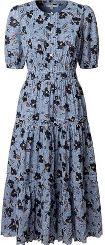 Pepe Jeans - Eva - Midi Jurk - Blauw - Katoen