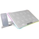 Mars Gaming MNBC13 - Laptopstandaard - Wit - Voor Notebooks tot 17 inch - 13 Ventilatoren - ARGB Verlichting