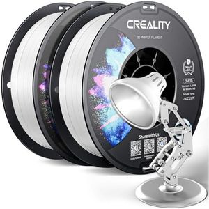 CREALITY PETG-filament 1,75 mm 3D-printerfilament, 2 kg netjes opgerolde spoel, maatnauwkeurigheid ±0,03 mm, nieuwste batch 2024, geschikt voor de meeste FDM 3D-printers, wit (2 stuks)